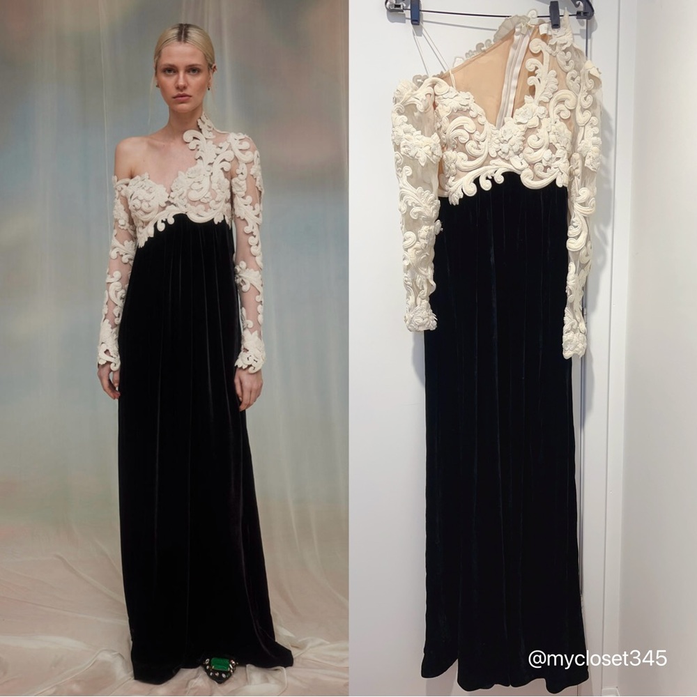 🔥NWT AU0 Zimmermann RUNWAY look Sensory Velvet Bodice Gown